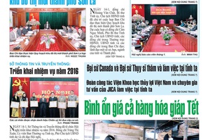 Báo Sơn La, Thứ 6 ngày 15-1-2016